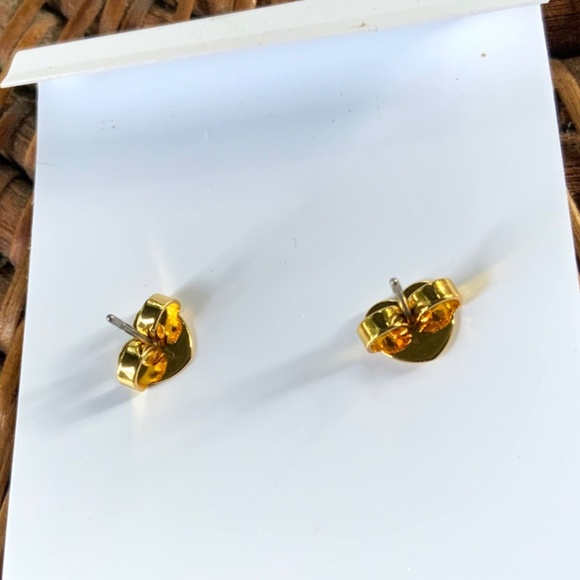 NWT Kate Spade WINTER CARNIVAL EARRINGS Gold Tone CZ Crystals Pearl UNIQUE STUDS - Picture 3 of 7